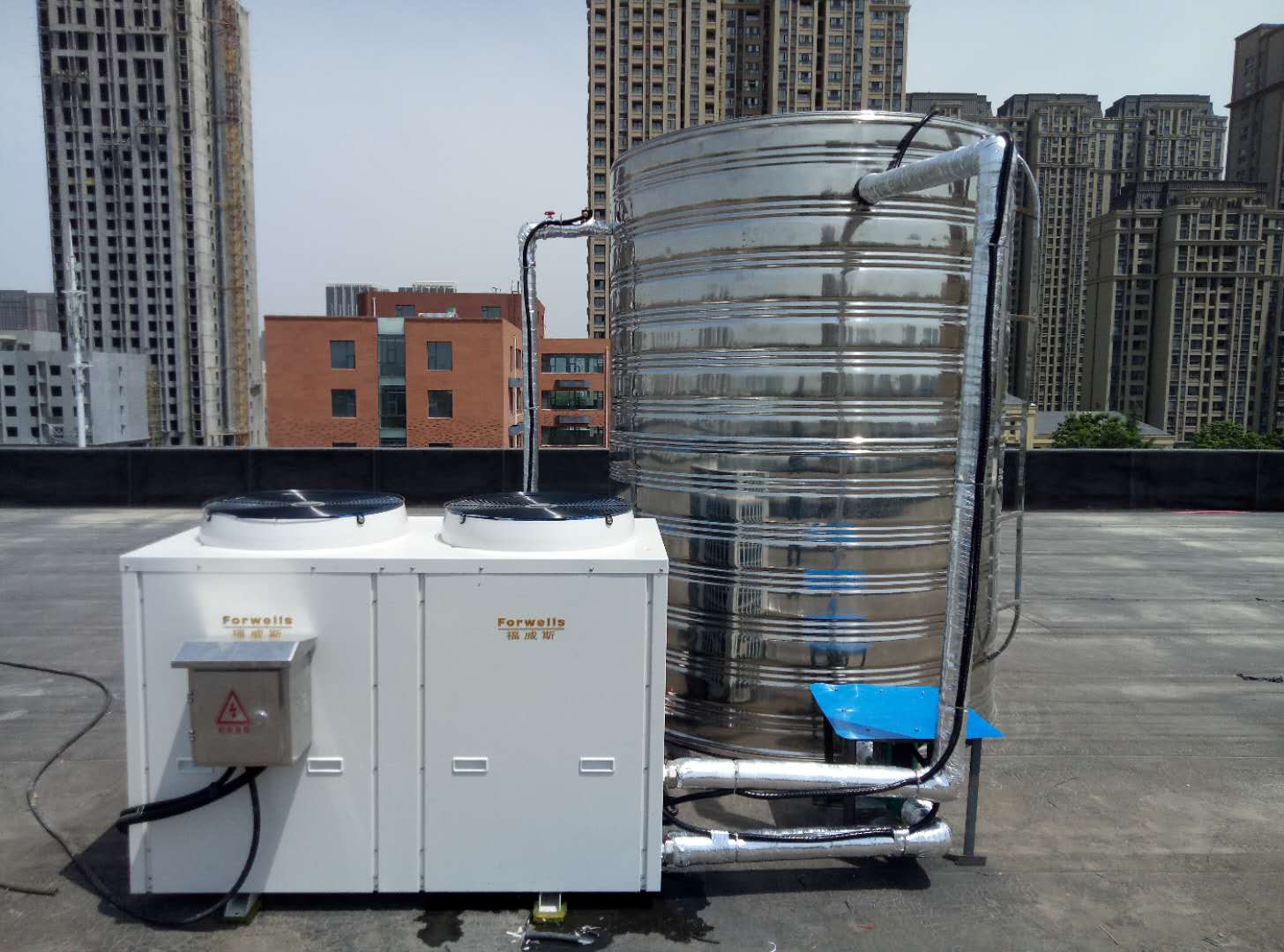 河南學(xué)校用空氣能熱水器，四季恒溫